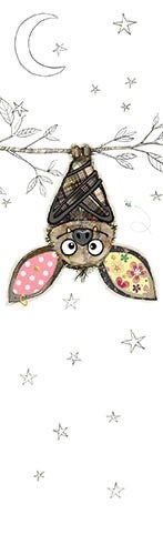 Bokmerke Bug Art flaggermus - 5x17cm