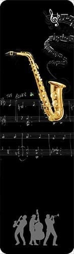 Bokmerke Bug Art saxofon - 5x17cm