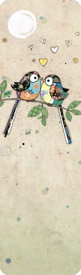 Bokmerke Bug Art fuglepar - 5x17cm