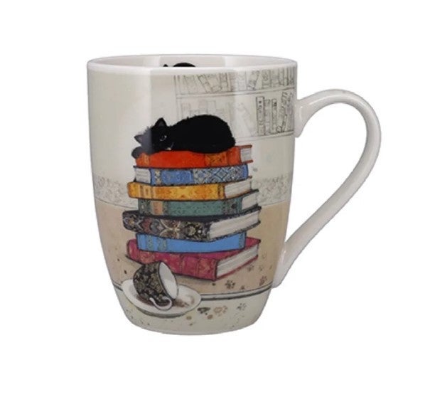 Krus 340ml Katt på bøker