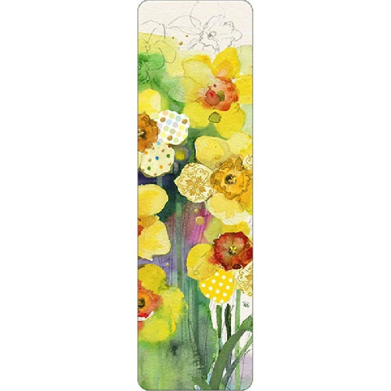 Bokmerke 5x17cm Bug Art gule blomster