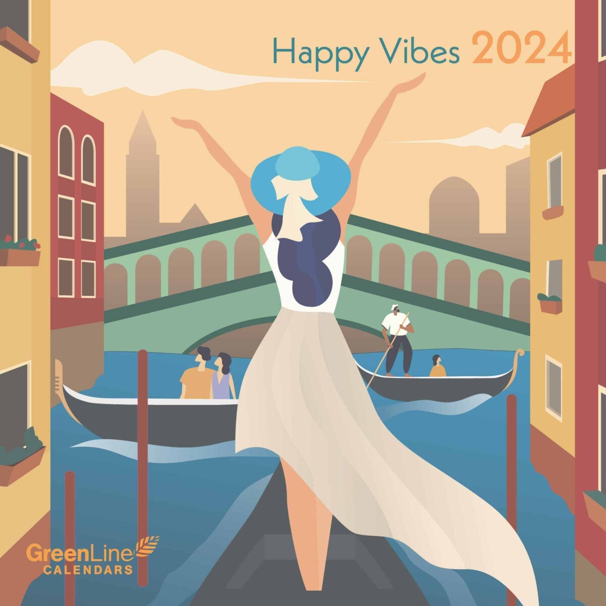 Kalender 2024 Happy Vibes 30x30cm