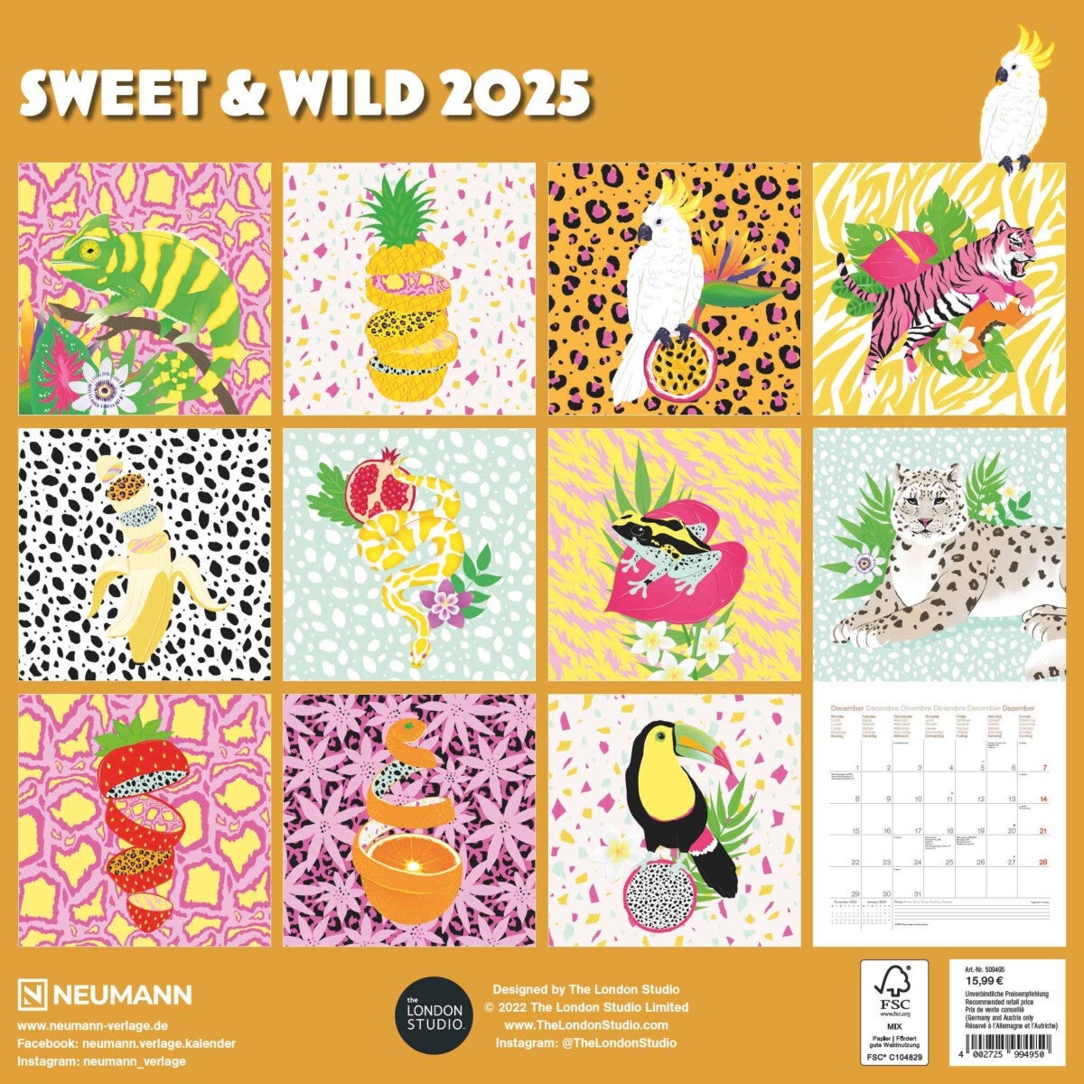 Kalender 2025 Sweet & Wild 30x30cm