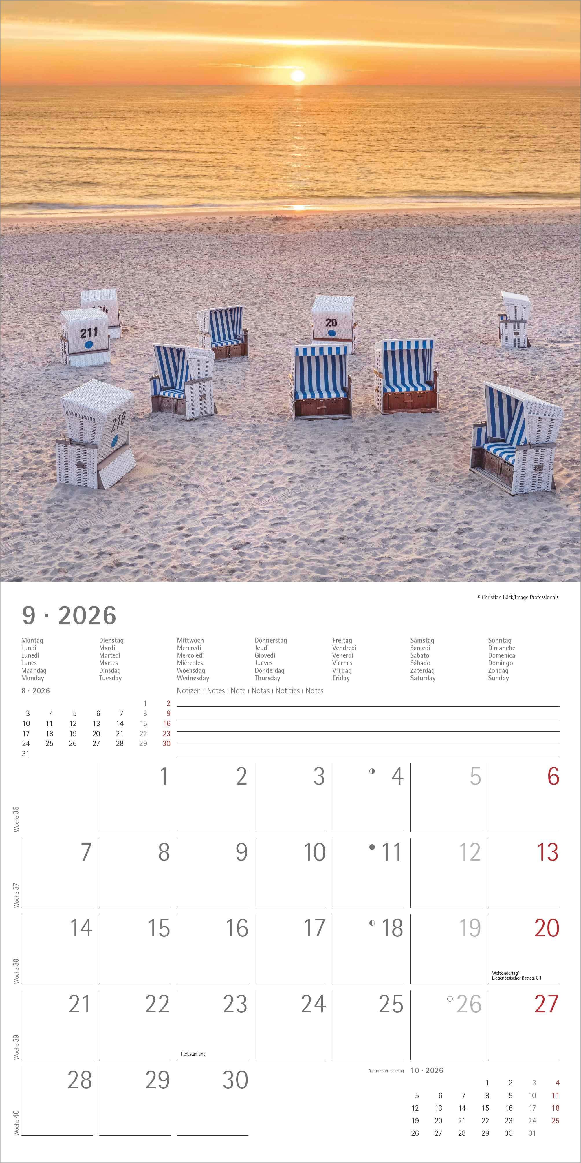 Kalender 2026 30x30 Sea View