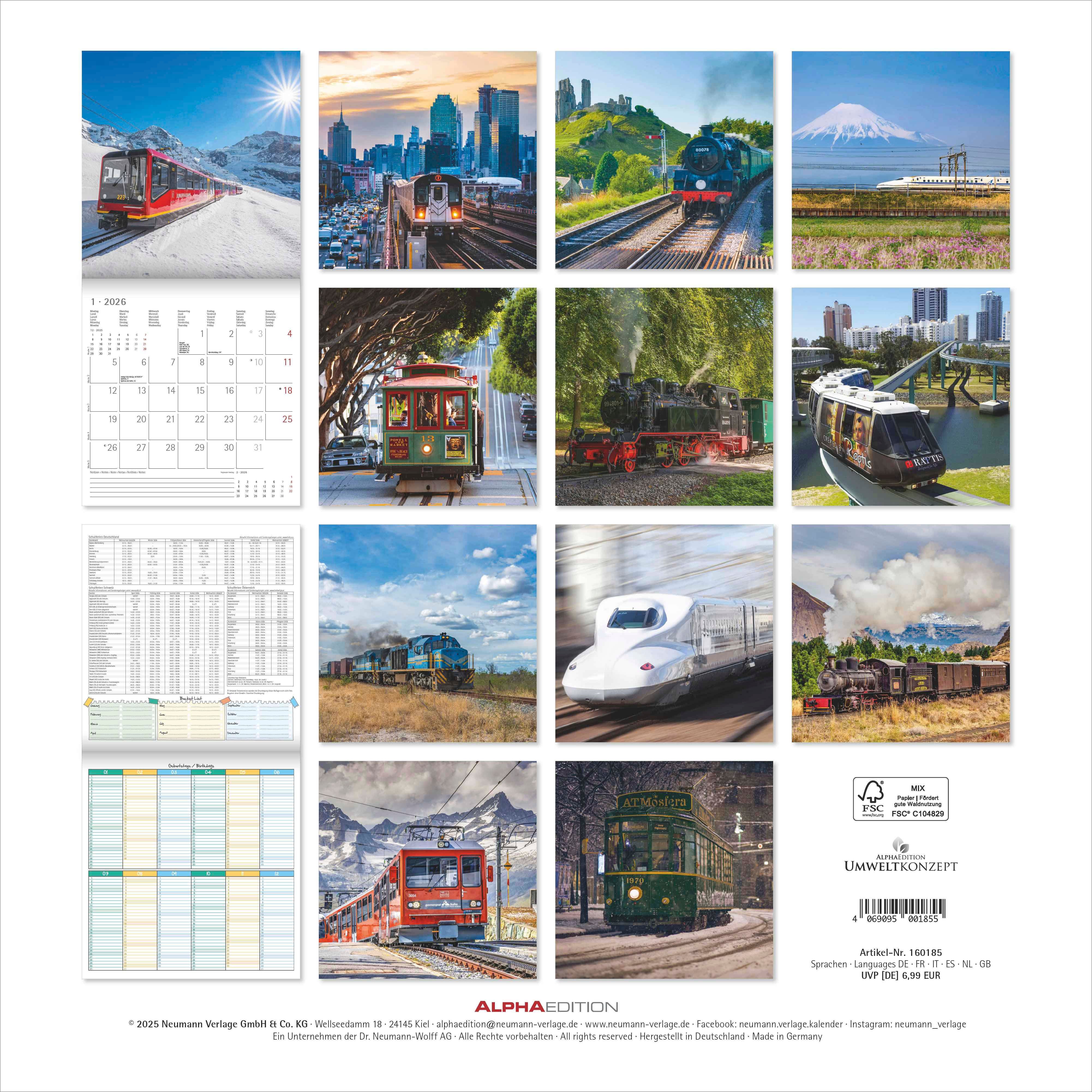 Kalender 2026 30x30 Steam Engines