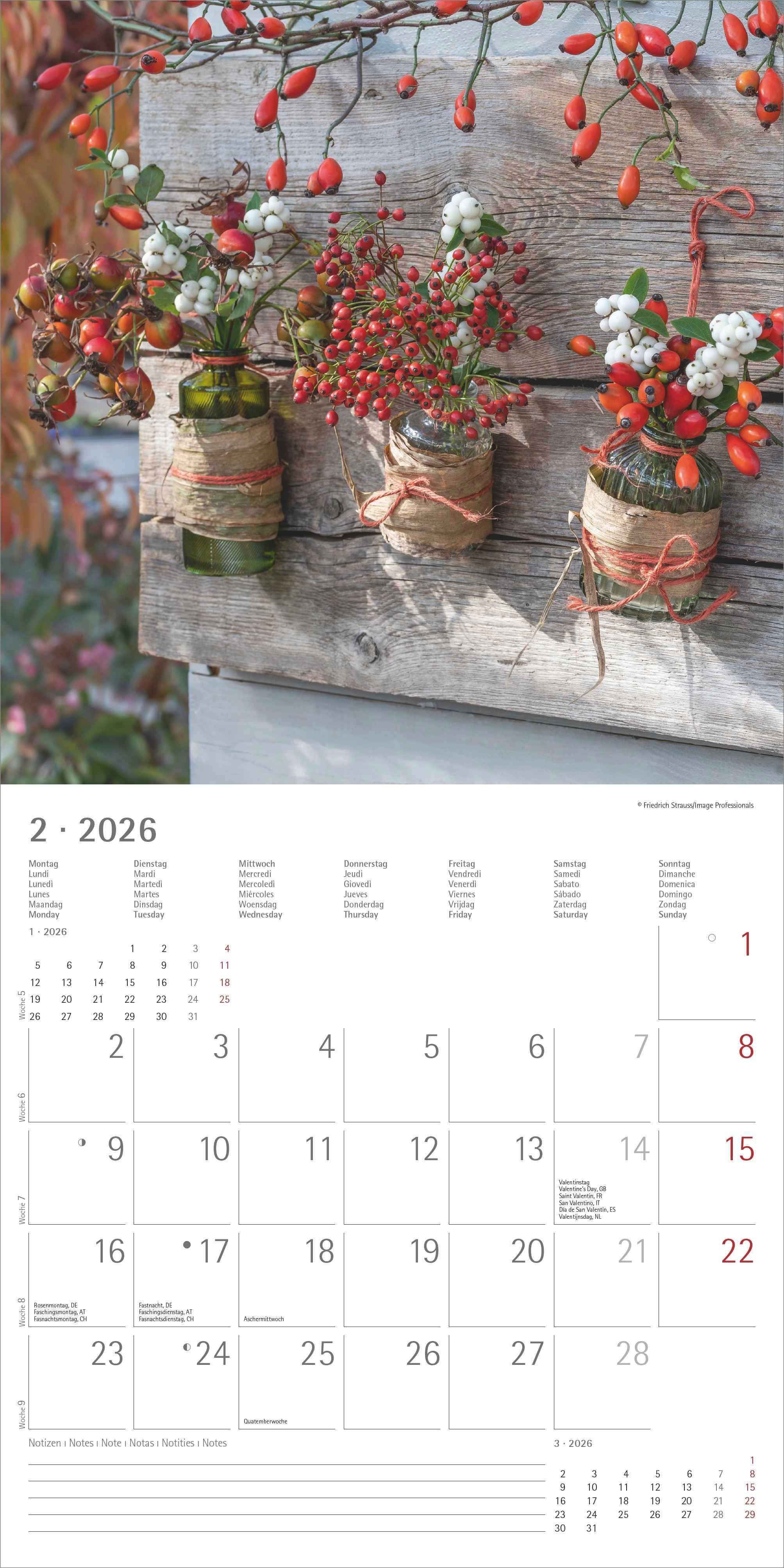 Kalender 2026 30x30 Garden o Decoration
