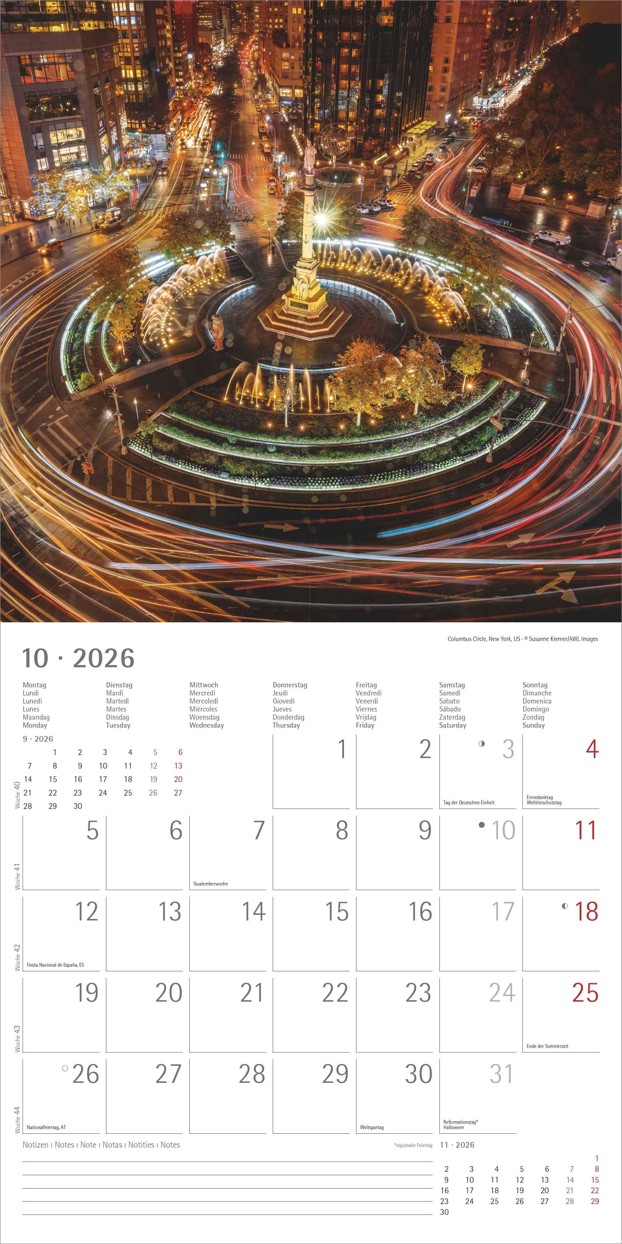 Kalender 2026 30x30 New York