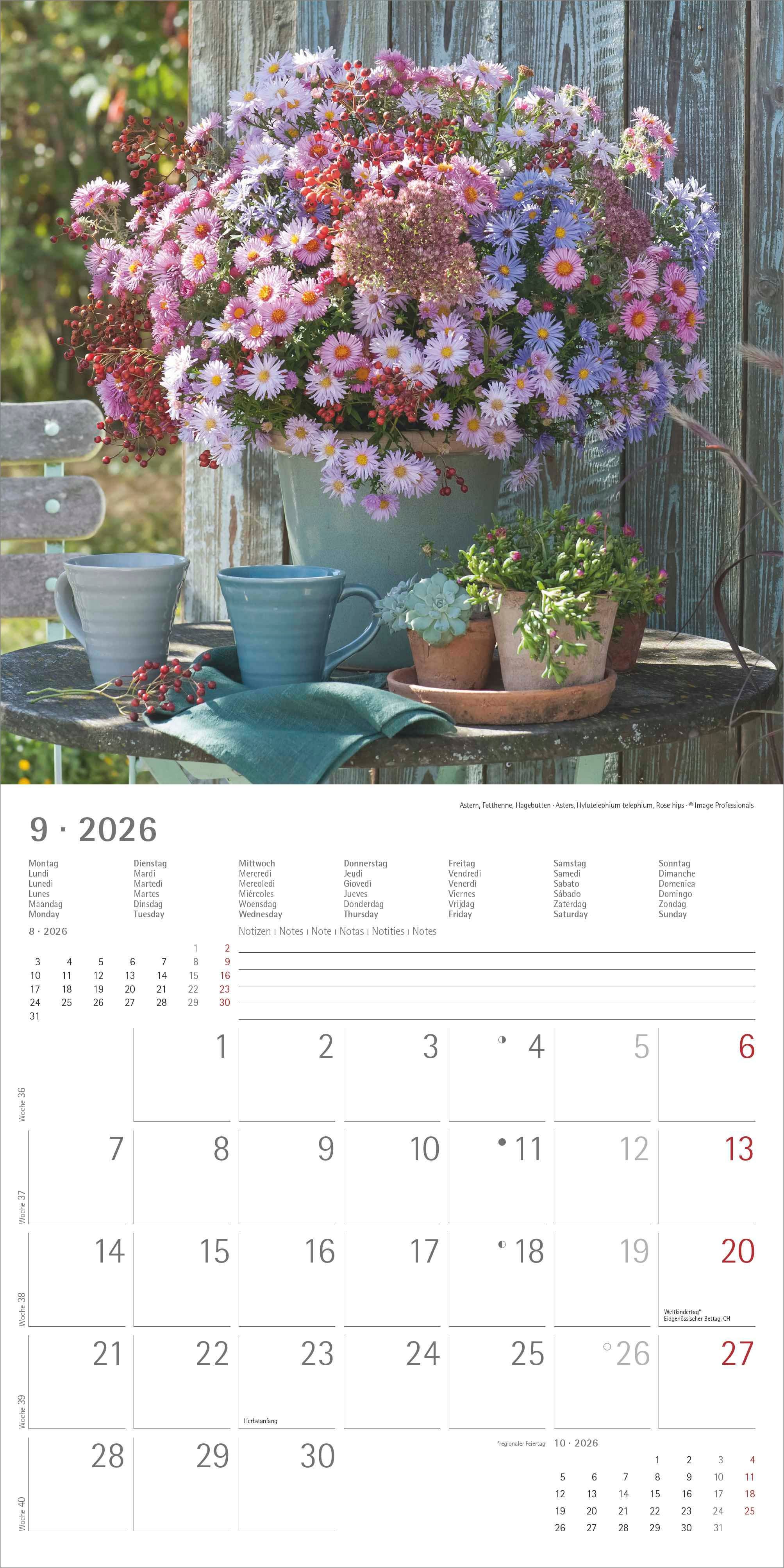Kalender 2026 30x30 Flowerdreams