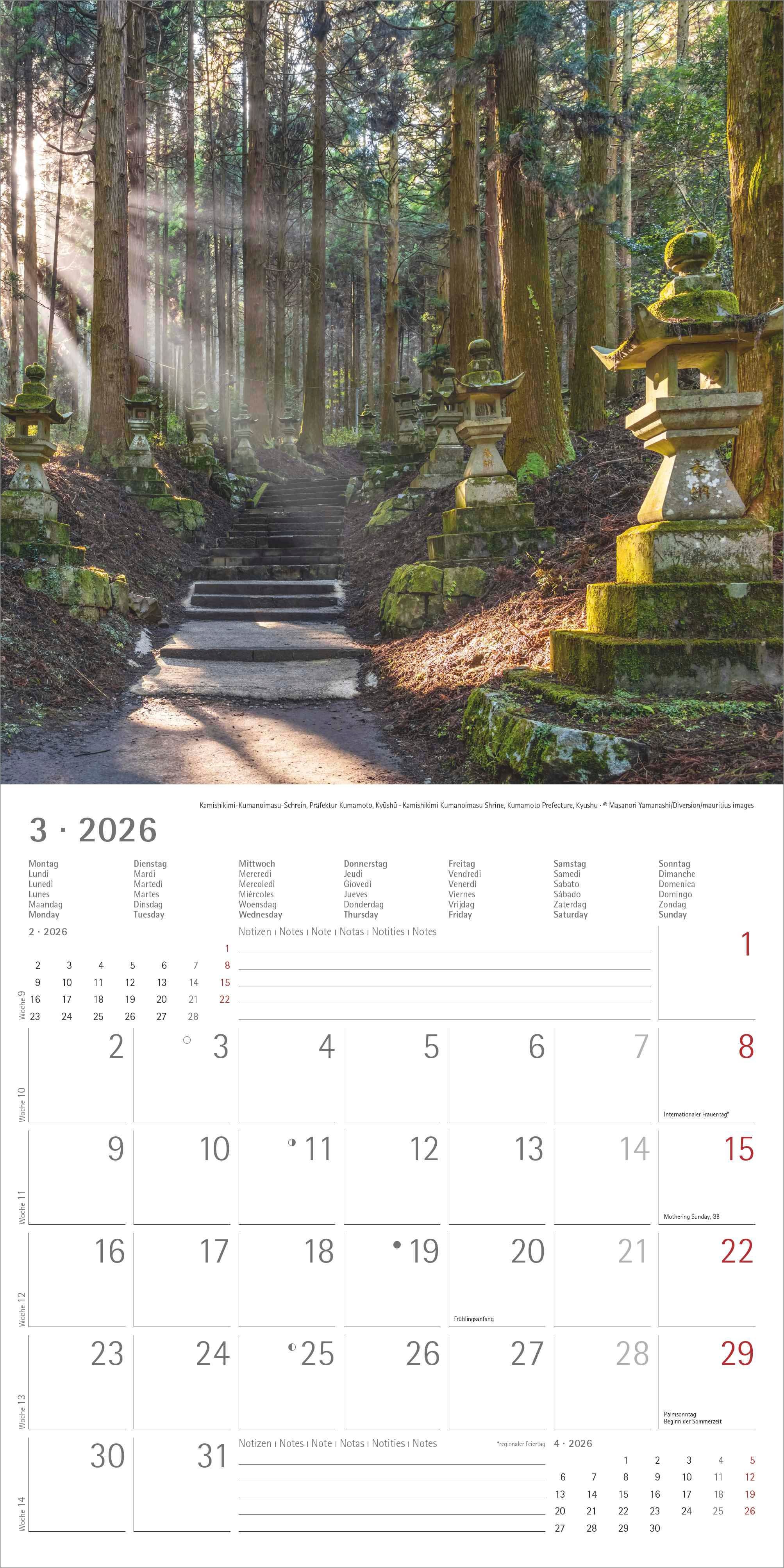Kalender 2026 30x30 Japan
