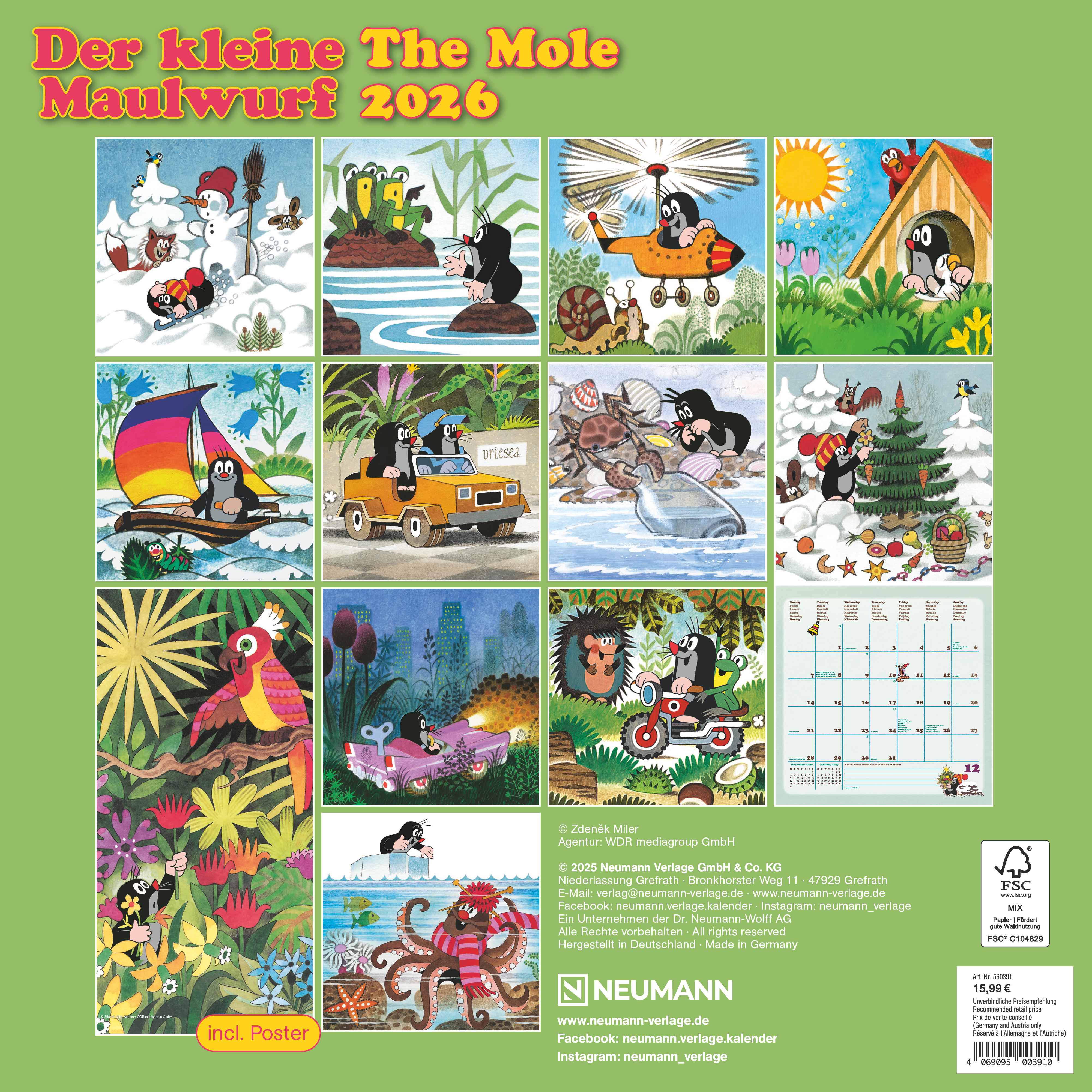 Kalender 2026 30x30 The Mole