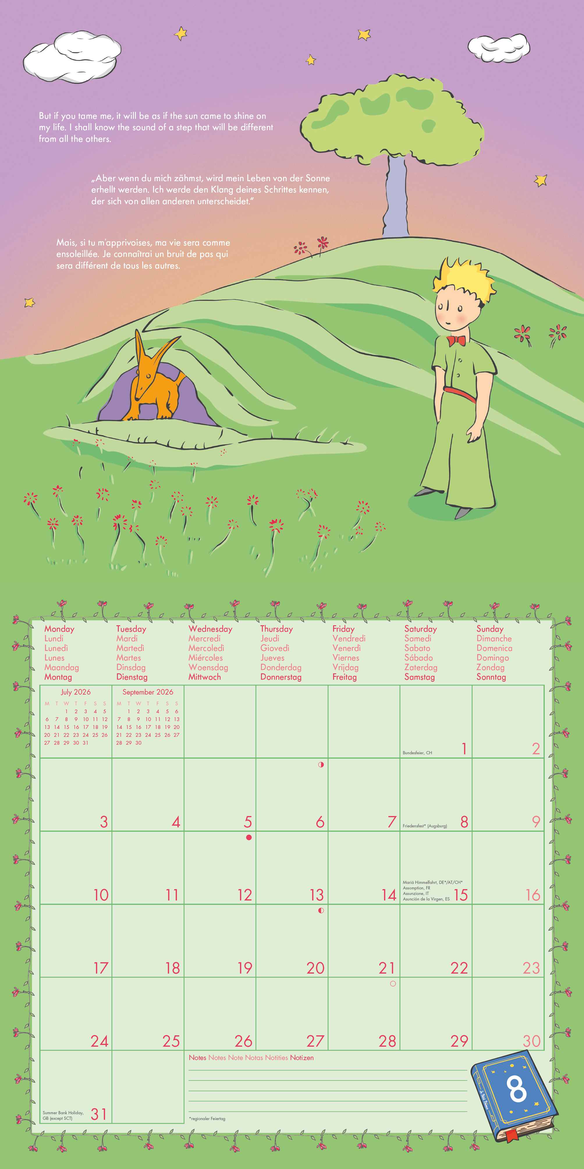 Kalender 2026 30x30 The Little Prince