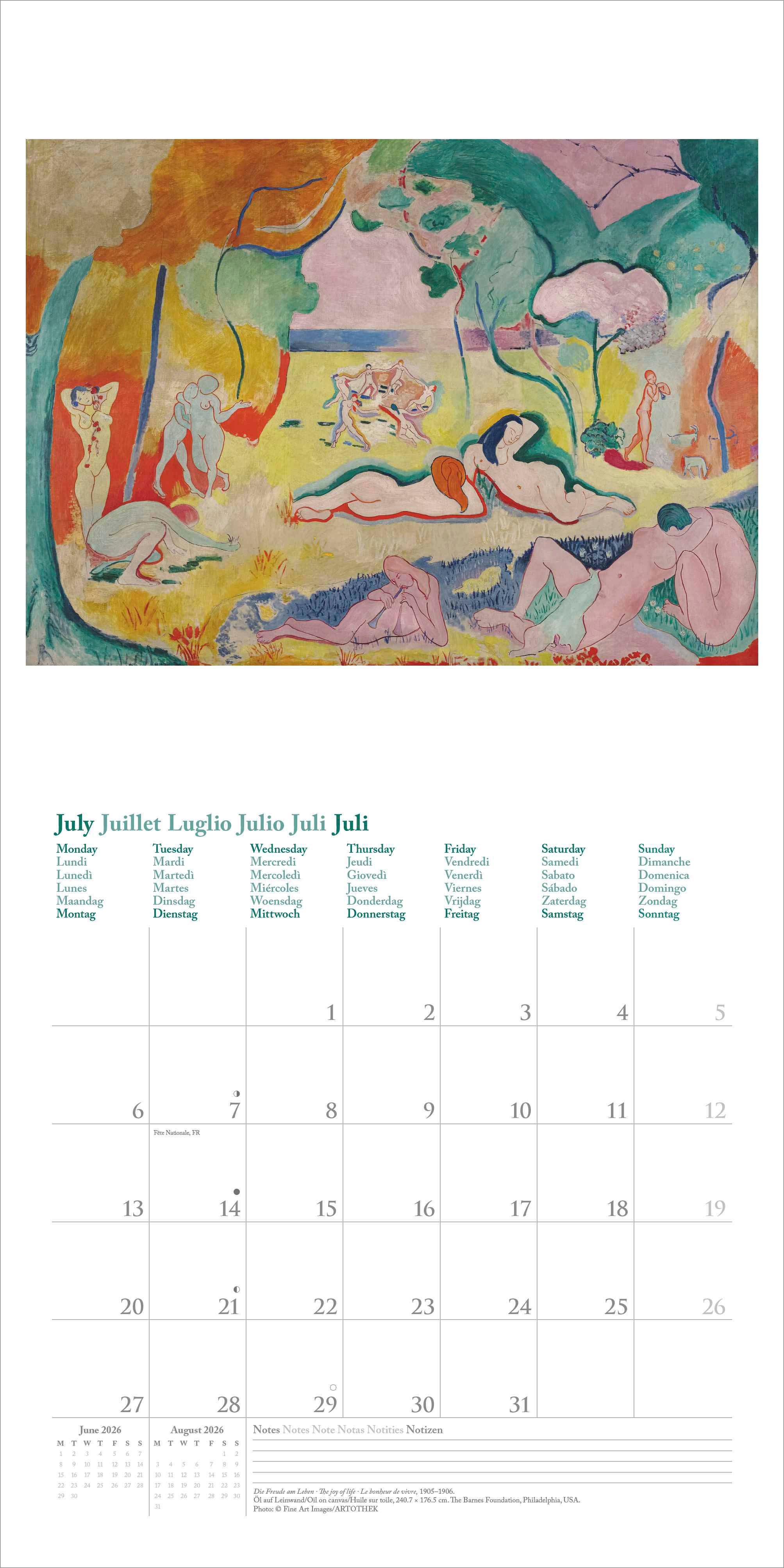 Kalender 2026 30x30 Henri Matisse