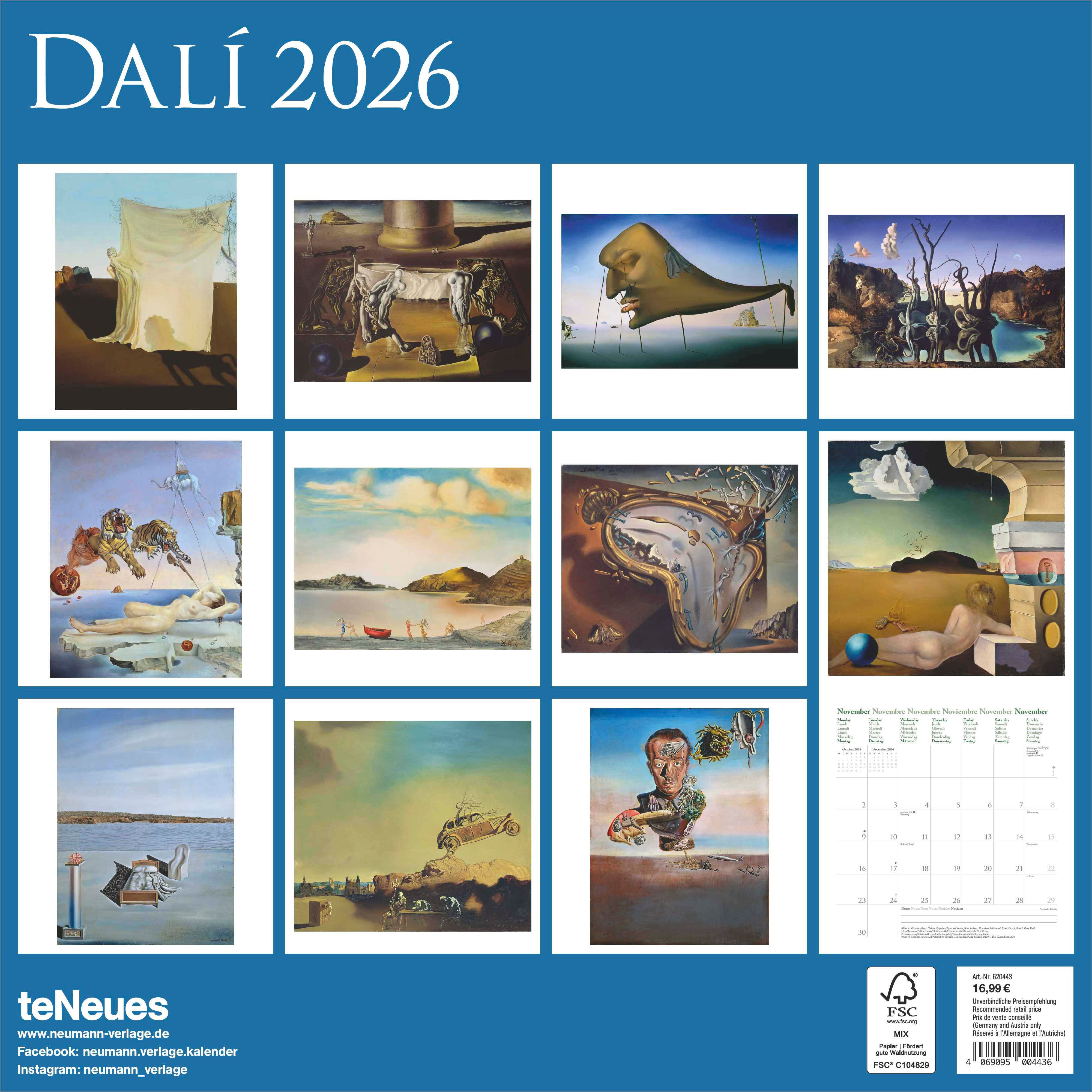 Kalender 2026 30x30 Dali