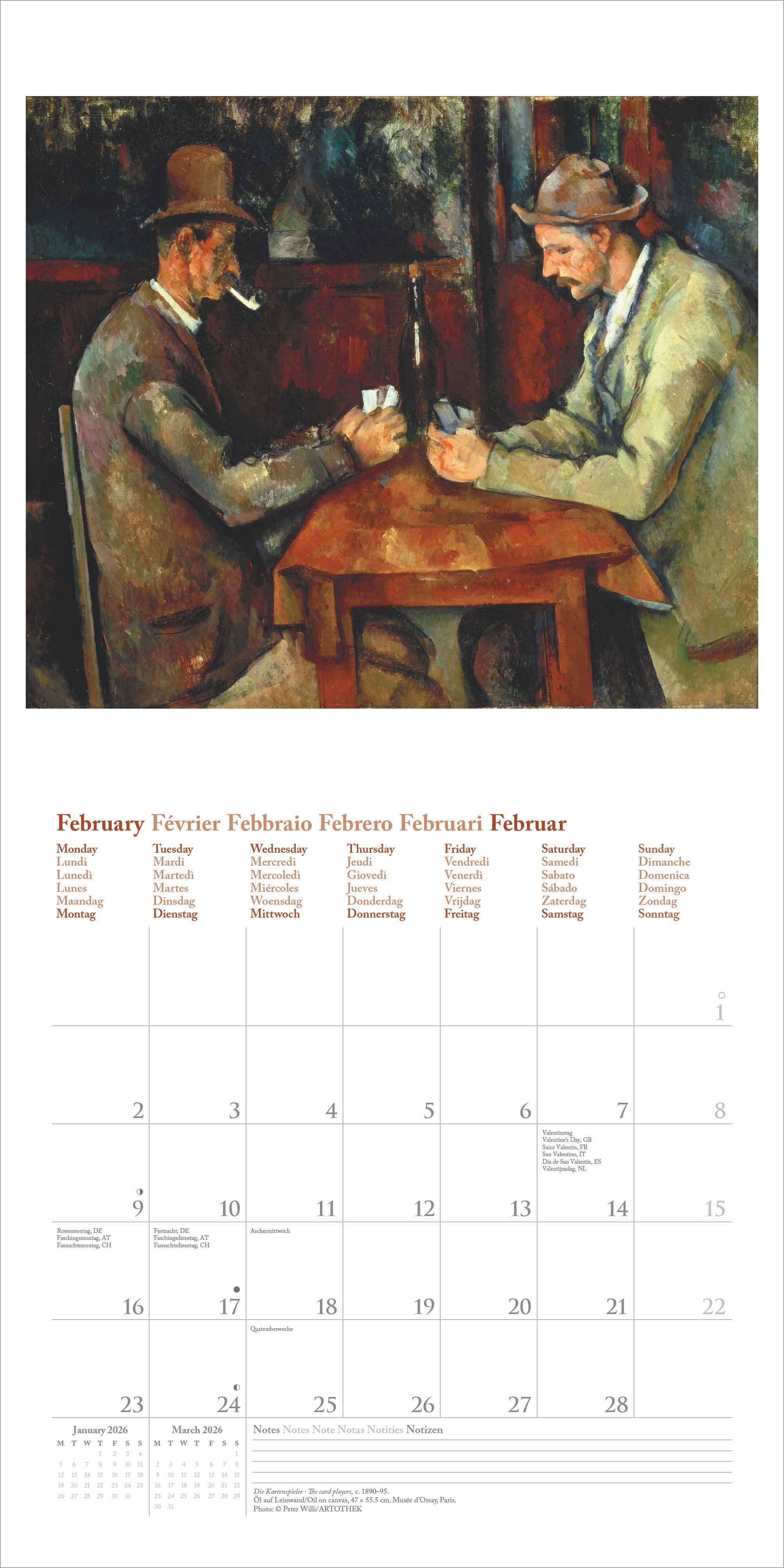 Kalender 2026 30x30 Paul Cezanne