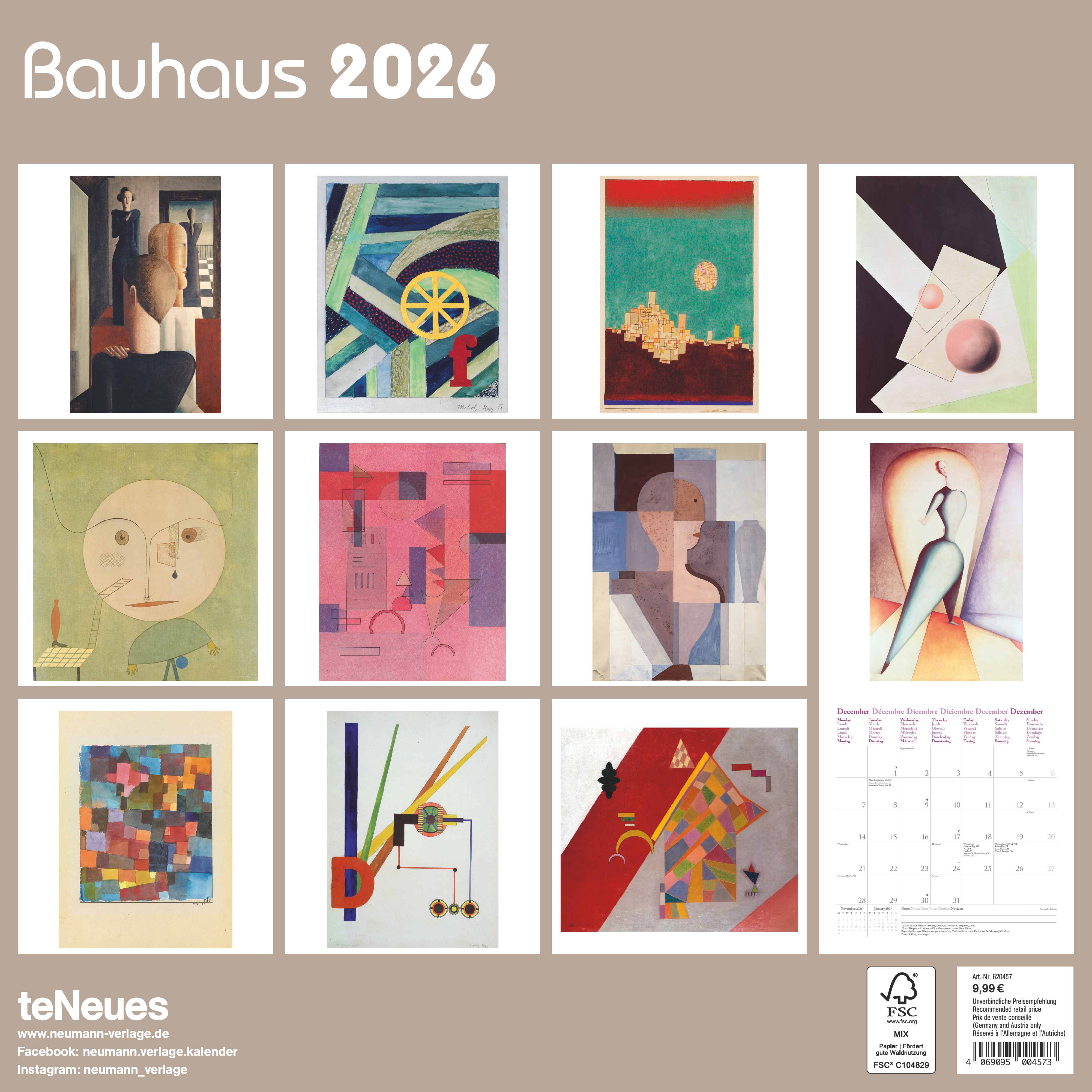 Kalender 2026 30x30 Bauhaus