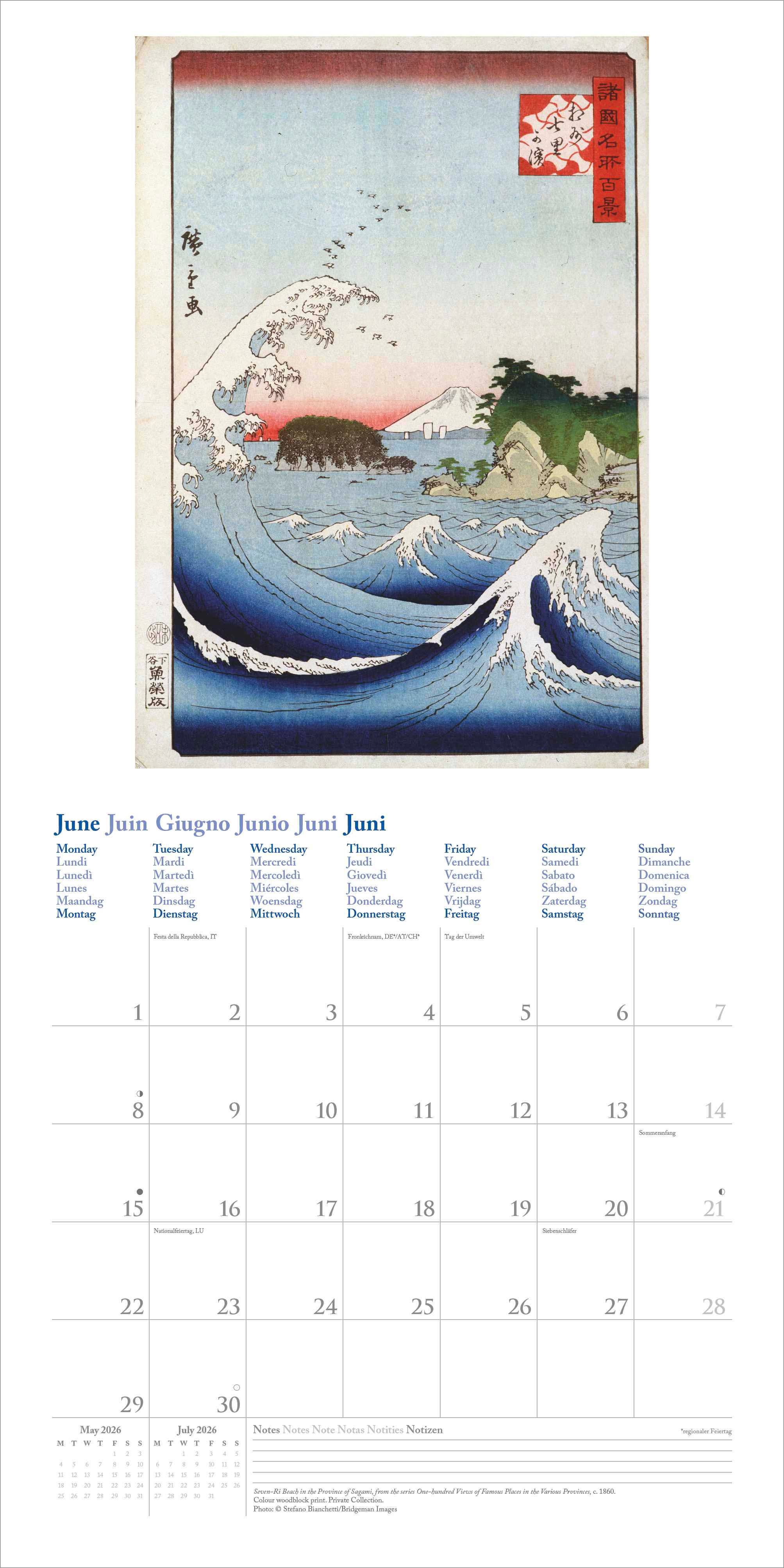 Kalender 2026 30x30 Hiroshige