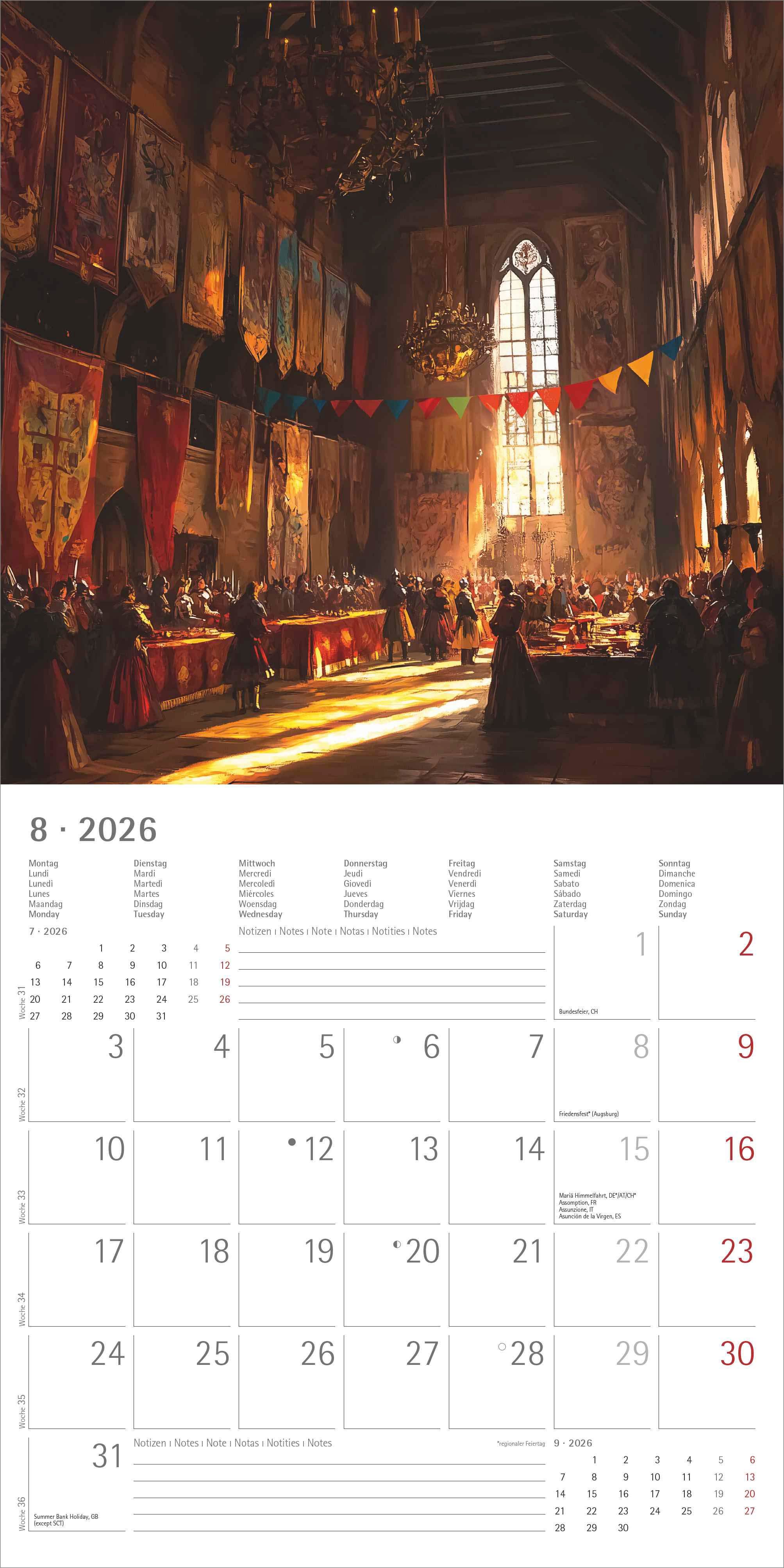 Kalender 2026 30x30 Medieval Fantasy