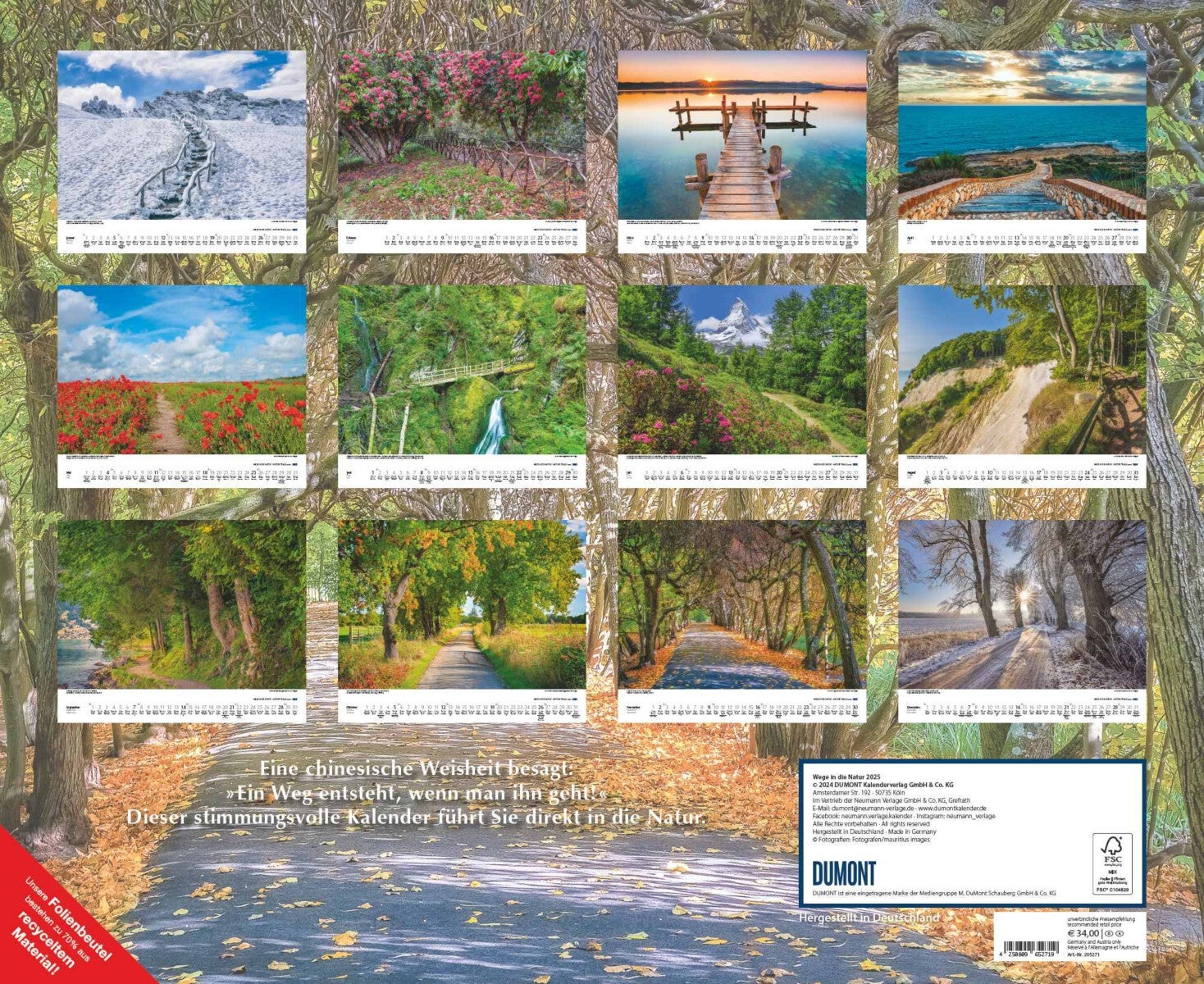 Kalender 2025 Nature Trails 52x43cm