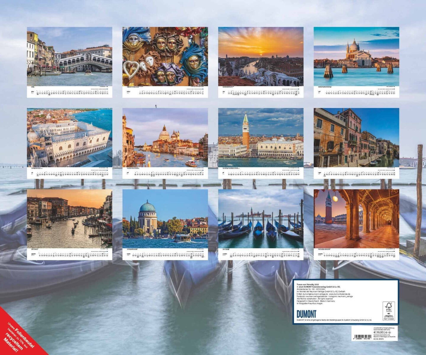 Kalender 2025 Dream of Venice 60x50cm