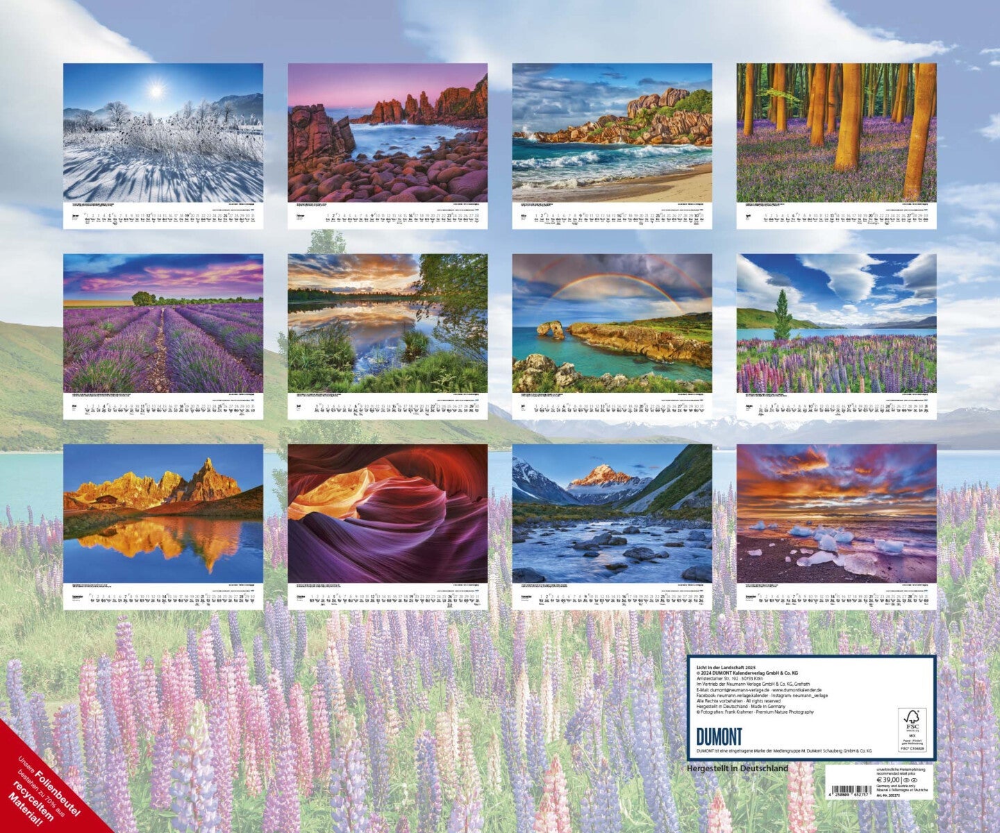 Kalender 2025 Light in Landscape 60x50cm