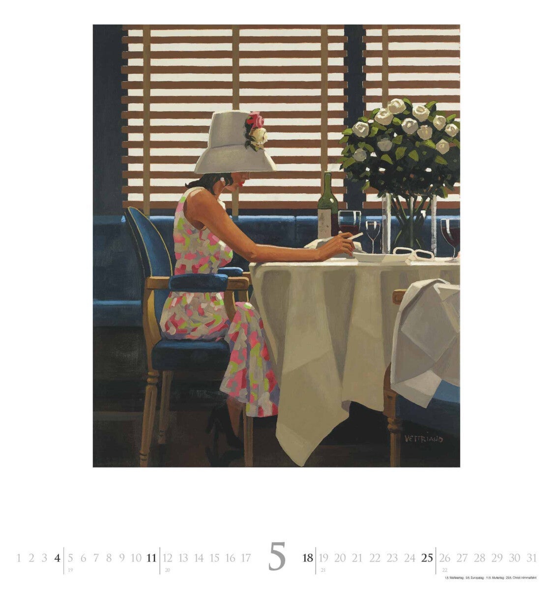 Kalender 2025 Jack Vettriano 45x48cm