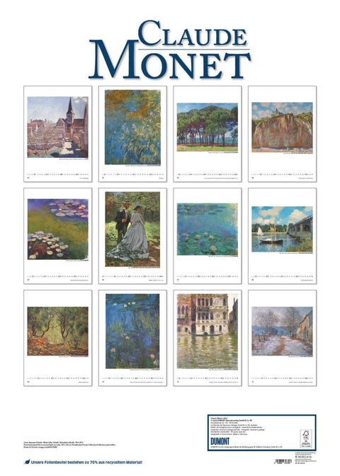 Kalender 2025 Claude Monet 50x70cm