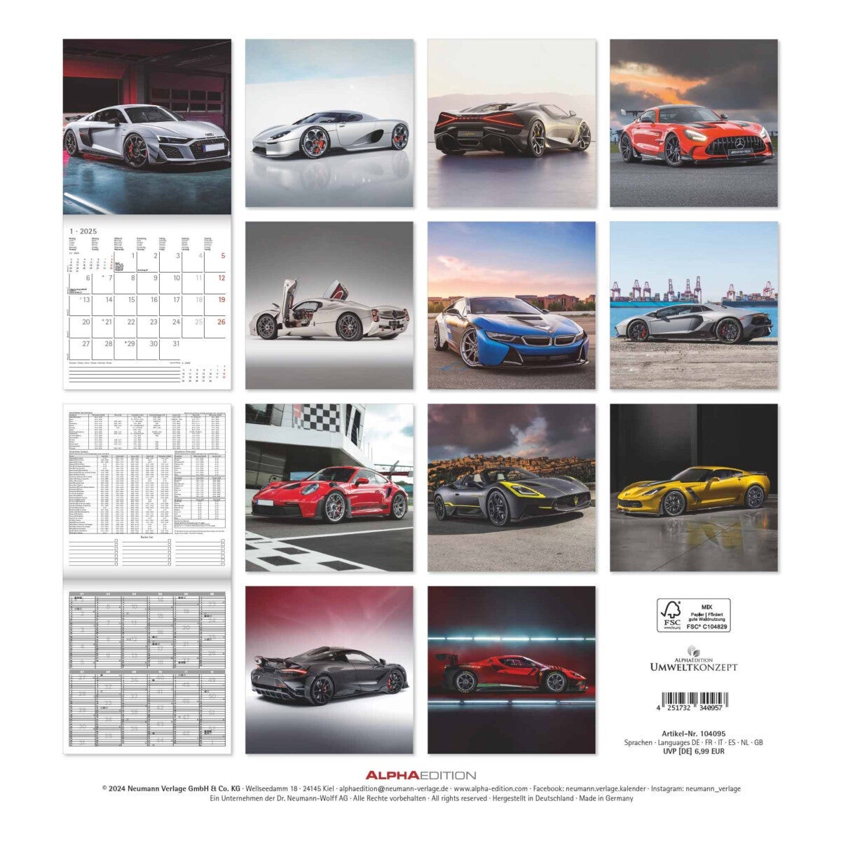 Kalender 2025 High Speed 30x30cm