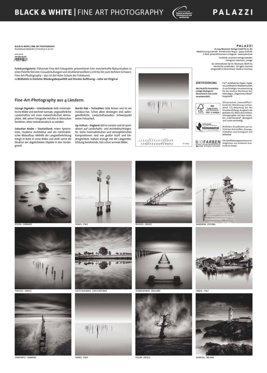 Kalender 2025 PA Black and White 50x70cm