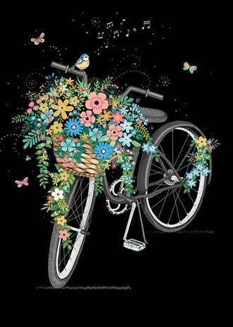 Doble kort 167x118 Jewels Flower Bike