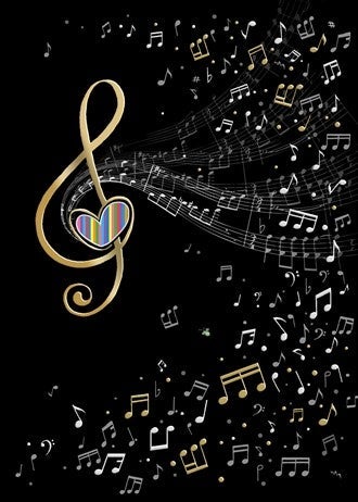 Doble kort 167x118 Jewels Music Clef