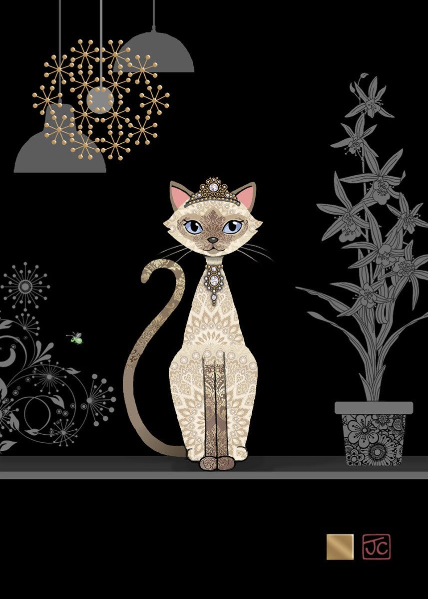 Kort Bug Art Jewels Siamese Cat
