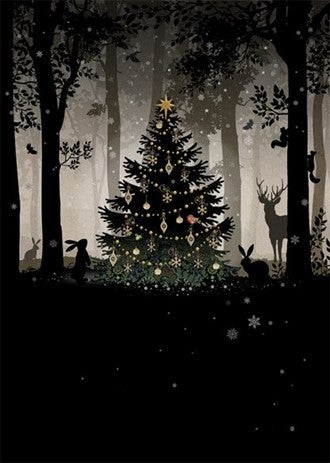 Doble julekort 12x17 Jewels, Woodland Gathering