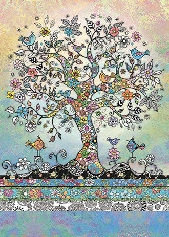 Doble kort 167x118 Decoratives Tree of Birds