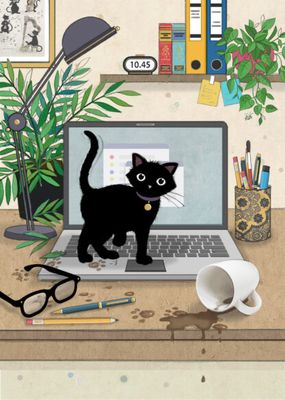 Kort Bug Art Kooks Keira Laptop Kitten