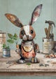 Kort Bug Art Scrap Rabbit
