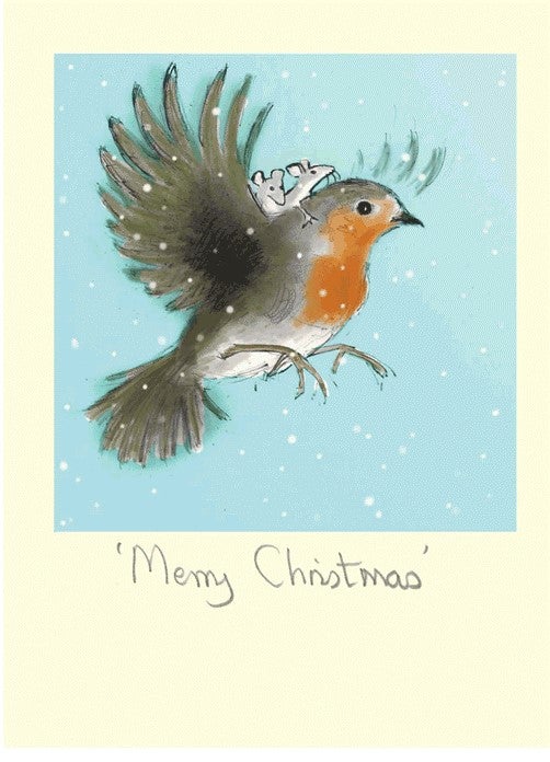 Julekort Two Bad Mice Christmas Robin