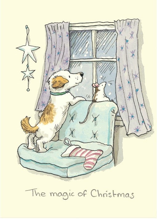 Julekort Two Bad Mice, "The Magic of Christ