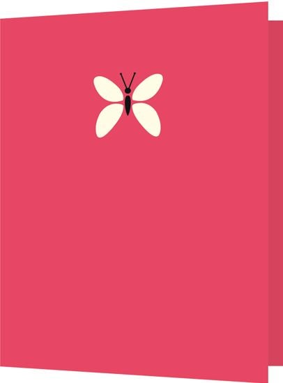 Dobbelt kort 85x125, sommerfugl