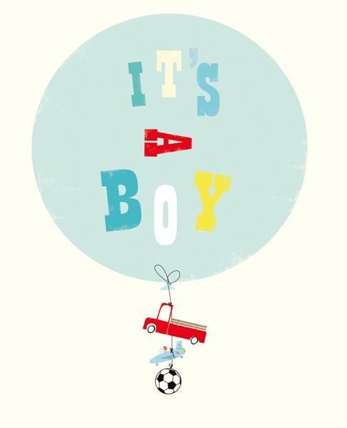 Dobbelt kort Ink Press, It's a Boy