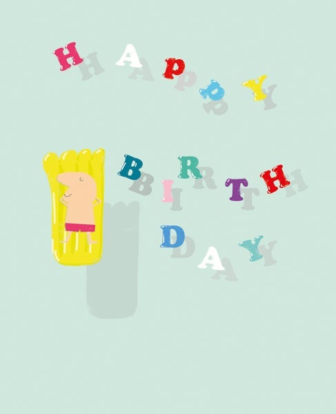 Dobbelt kort Ink Press, Mann på luftmadrass HB