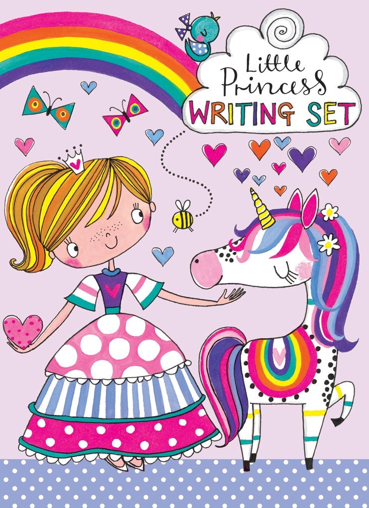 Brevsett for barn m/klistremerker Little Princess