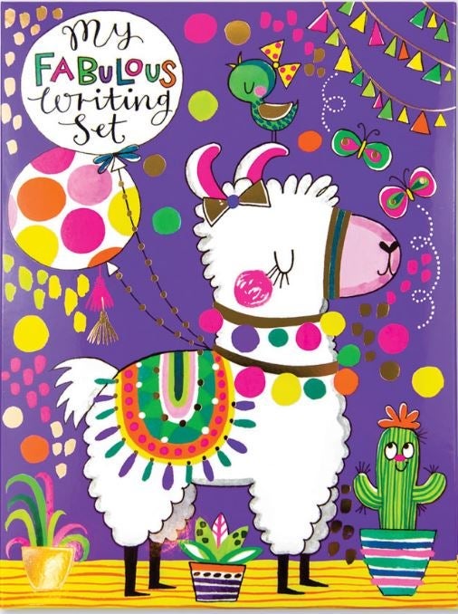 Brevsett for barn m/klistremerker Llamas