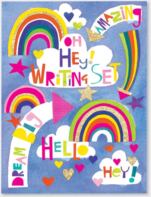 Brevsett for barn m/klistremerker Oh Hey!