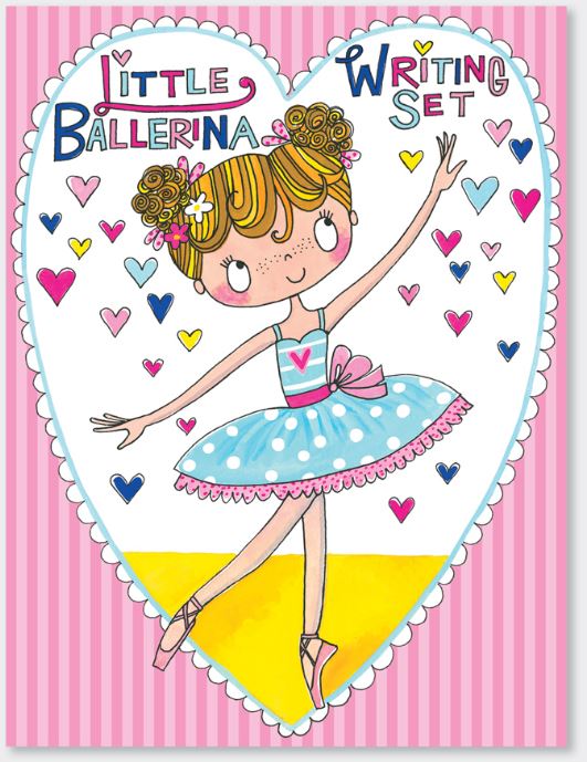 Brevsett for barn m/klistremerker Little Ballerina