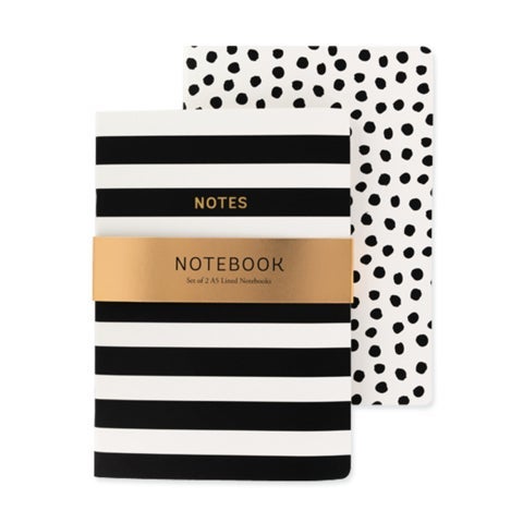 A5 NOTEBOOK SET OF 2 MONOCHROME
