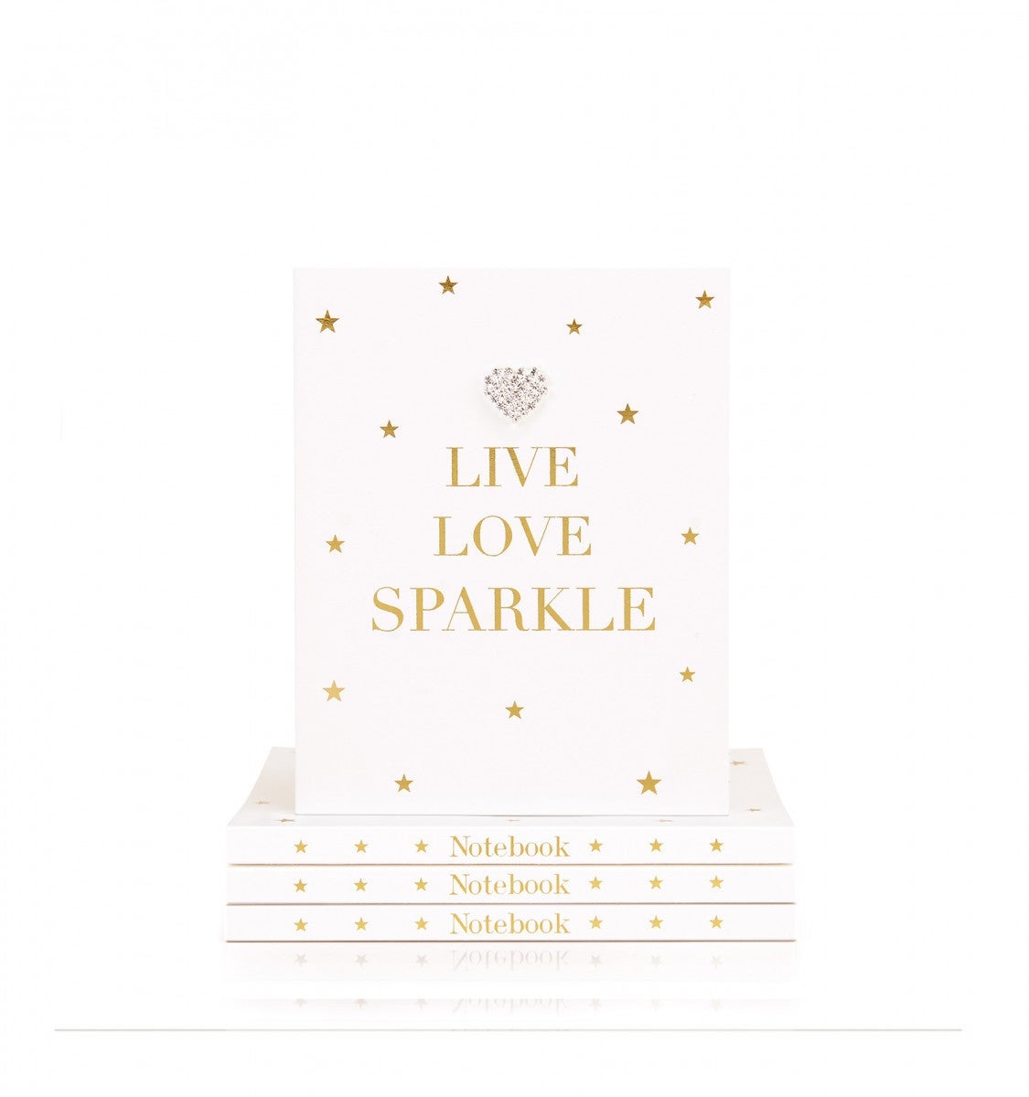 Notatbok Live Love  A6 Hvit/Gull