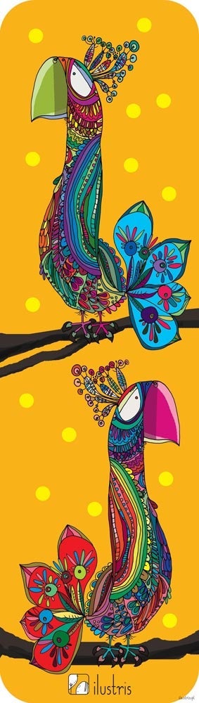 Bokmerke 6x21 Ilustris to fugler