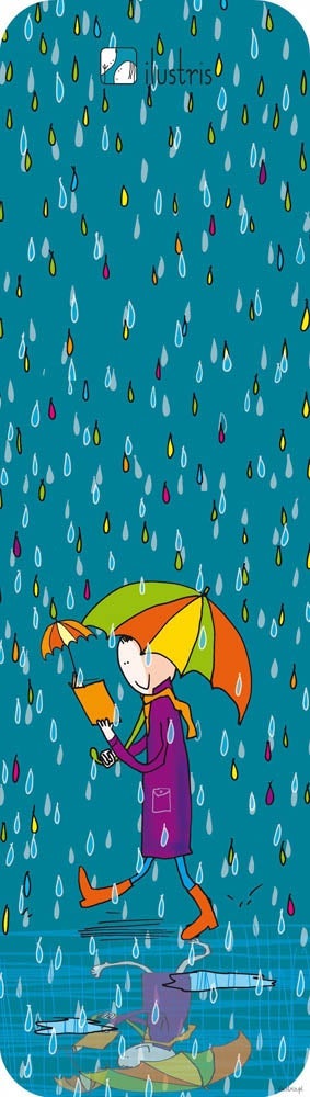 Bokmerke 6x21 Ilustris under paraplyer