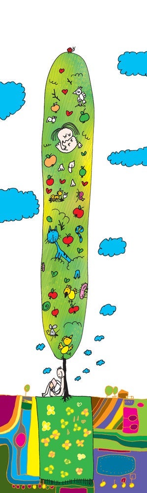 Bokmerke 6x21 Ilustris leser under tre