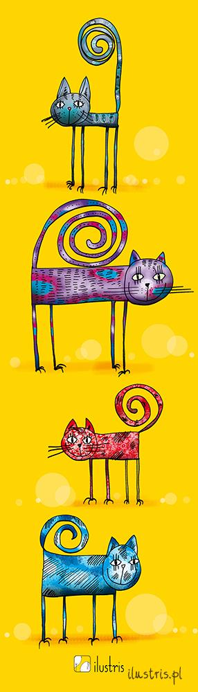 Bokmerke 6x21 Ilustris fire katter